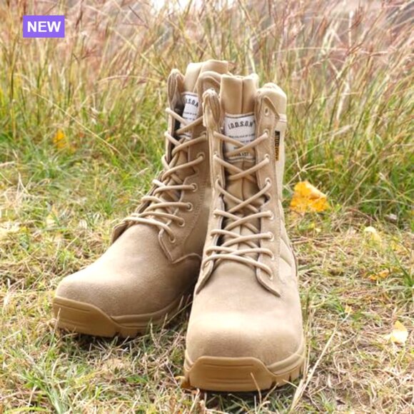 Men\'s Military Tactical Work Boots with Side Zipper, Puncture Resistant main image 7